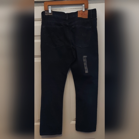 CHIP & PEPPER "IKE" MEN'S DARK DISTRESSED SLIM STRAIGHT JEANS SIZE 36 X 32 NWT - Picture 5 of 10